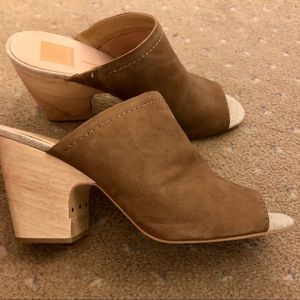 Dolce vita peep toe mule heels
